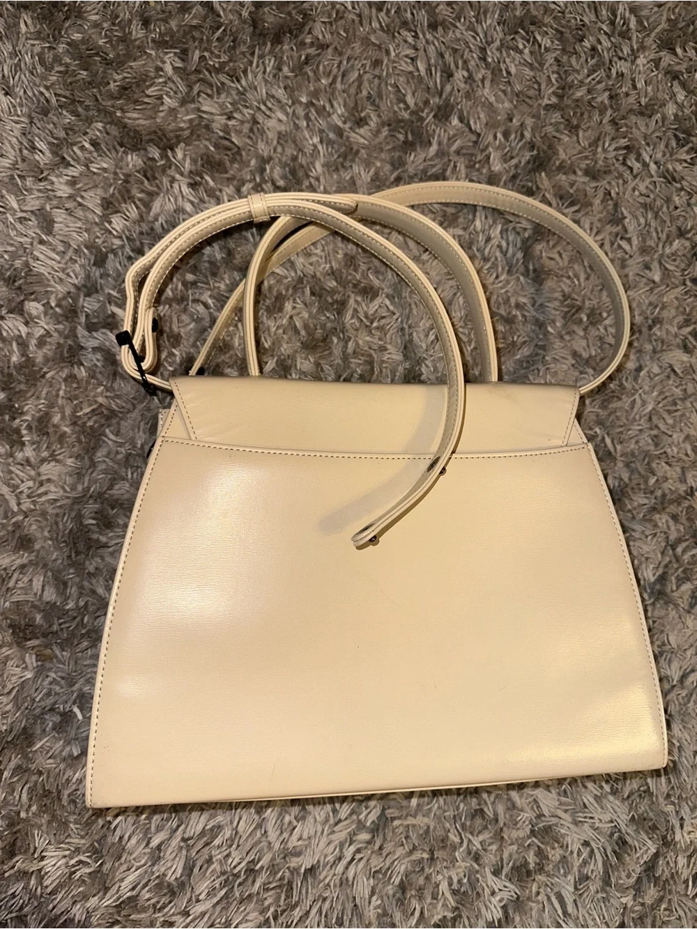 Givenchy Cream Leather Structured Top-Handle Satchel